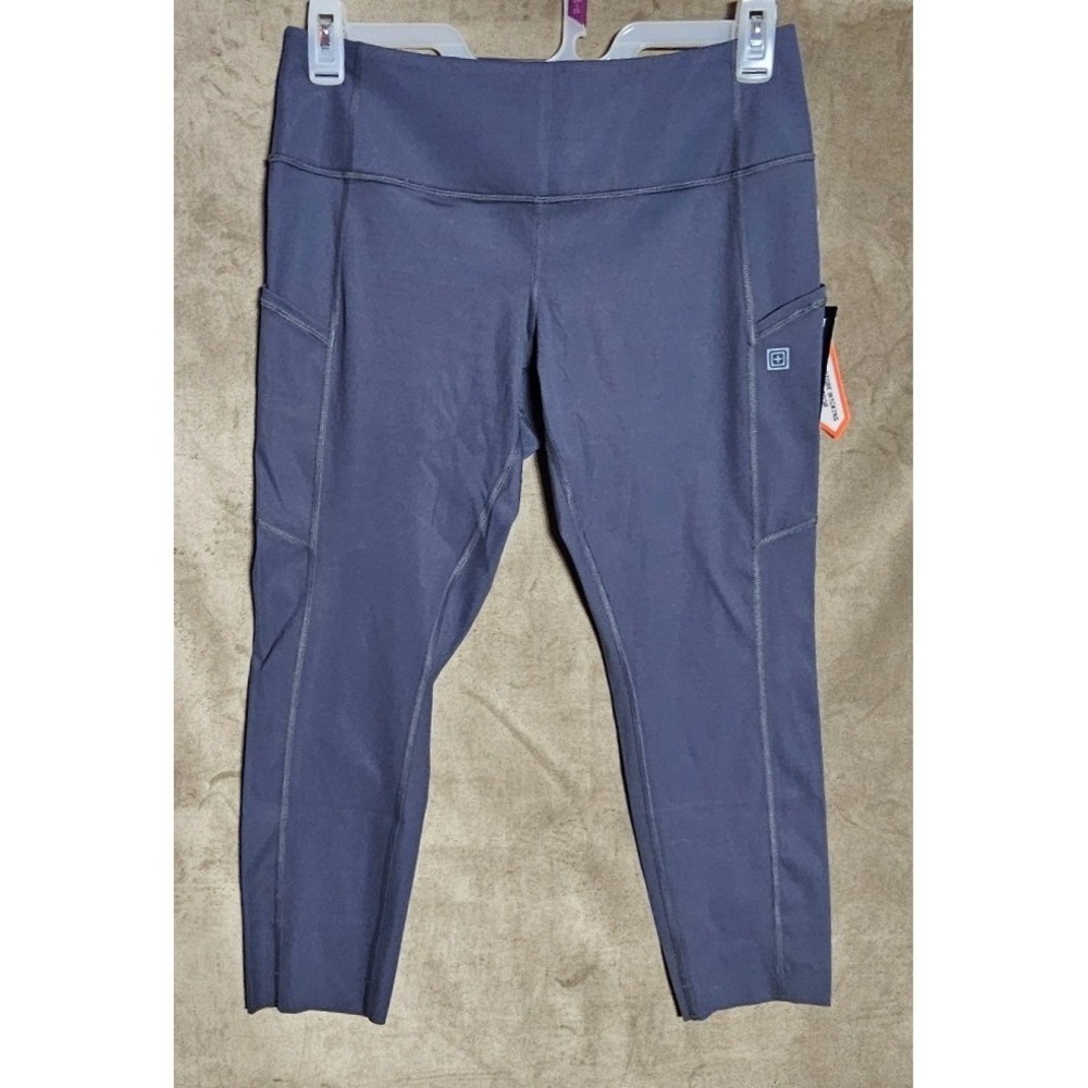 5.11 Tactical PT-R Physical Training Ready Leggings Blue Gray Womens Large NWT